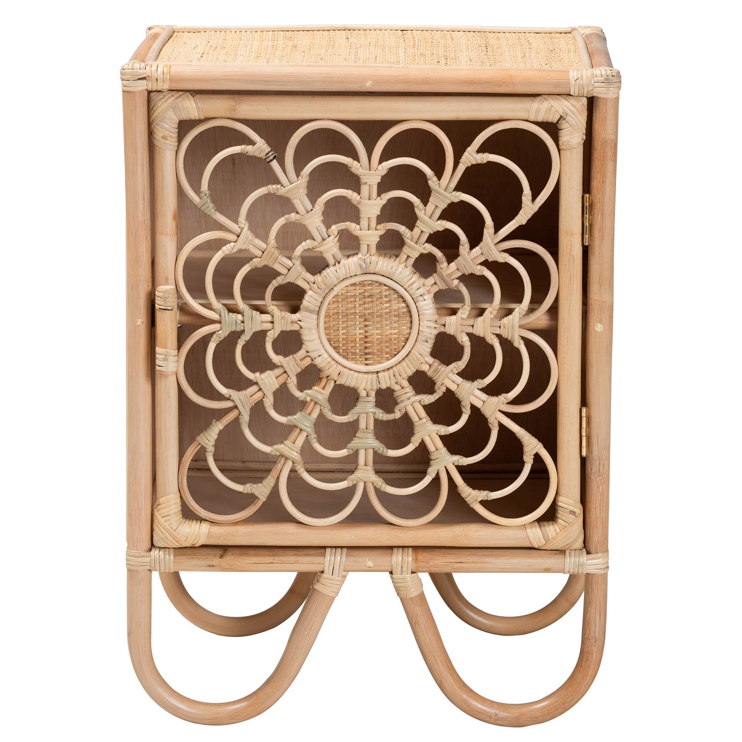 Calvin & Bay Natural Bohemian Rattan Bedside / Nightstand