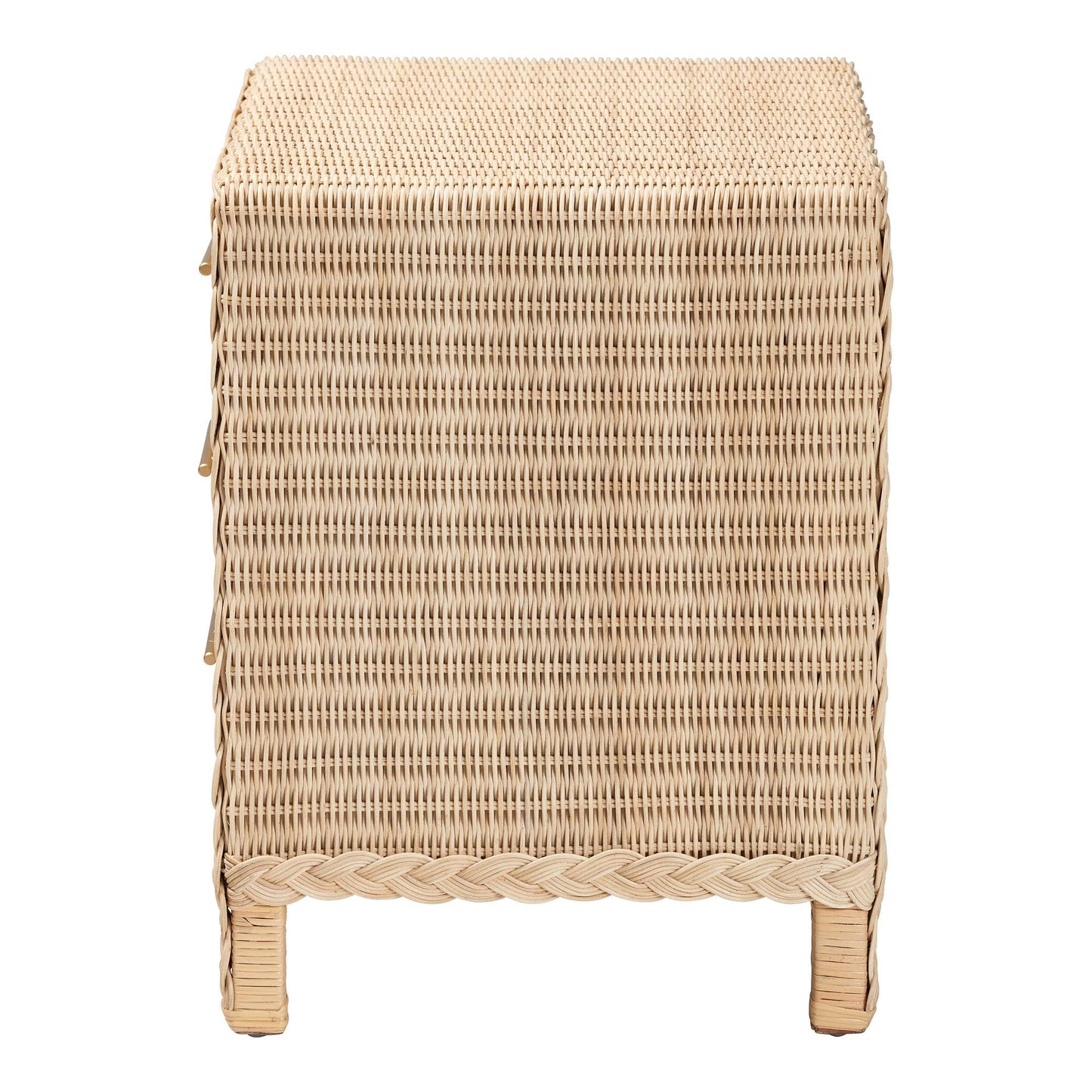 Calvin & Bay Unica Natural Rattan 3 Drawer Nightstand/ Bedside Table