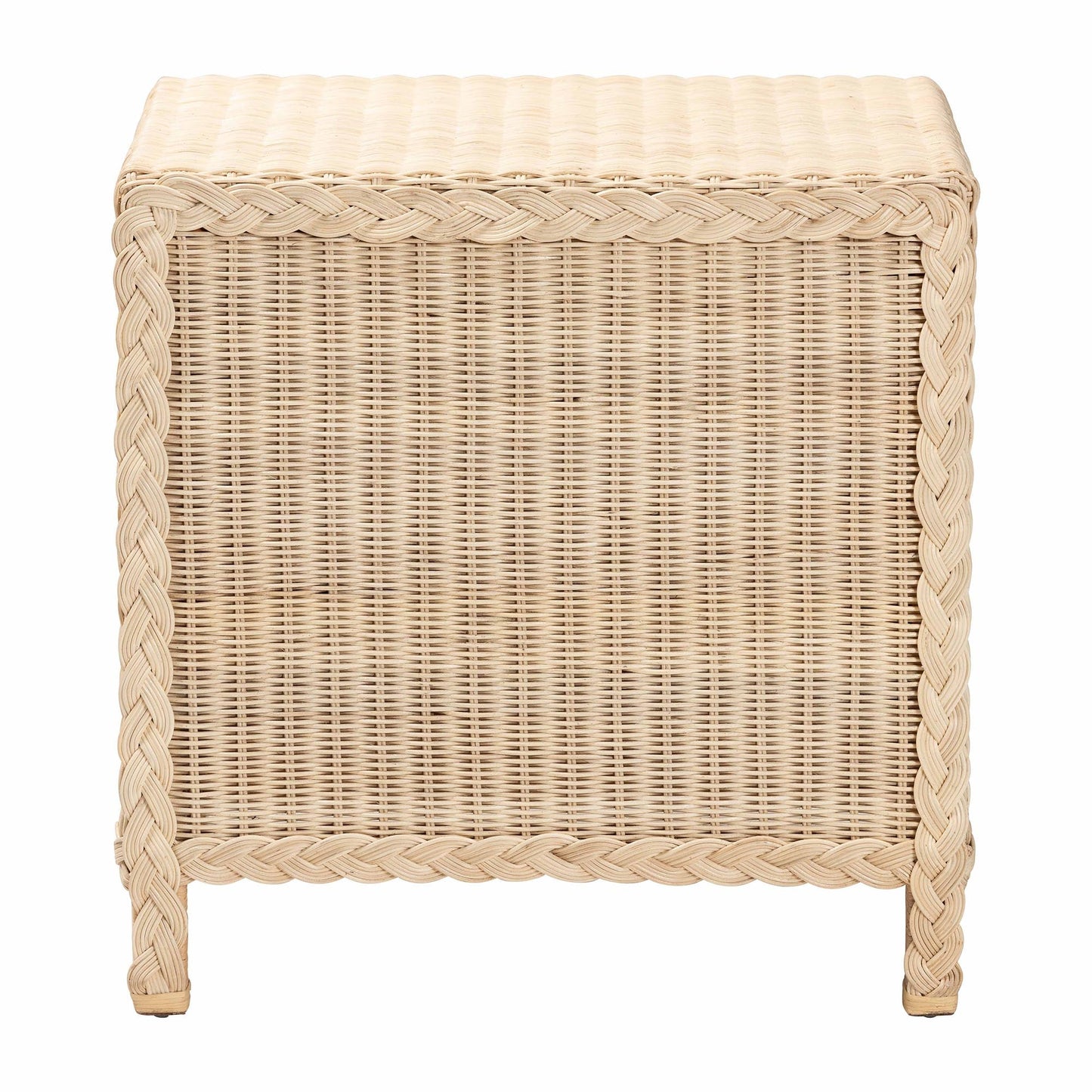 Calvin Bohemian Natural Rattan 1-drawer Bedside / Nightstand