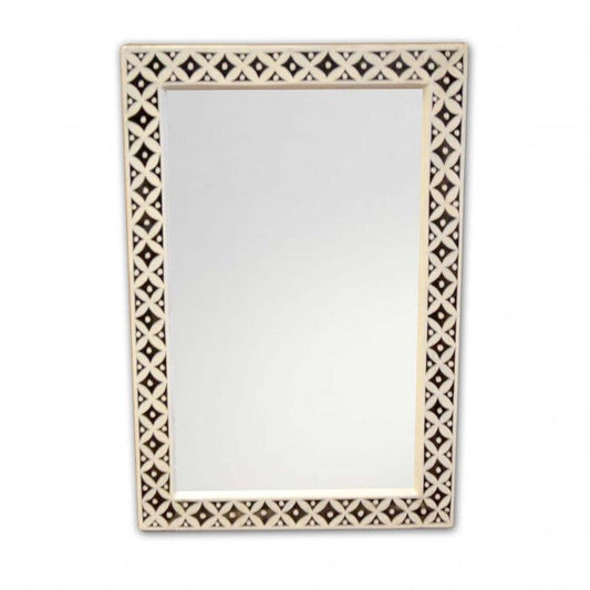 Hand Painted Bone Inlay Style Wall Mirror