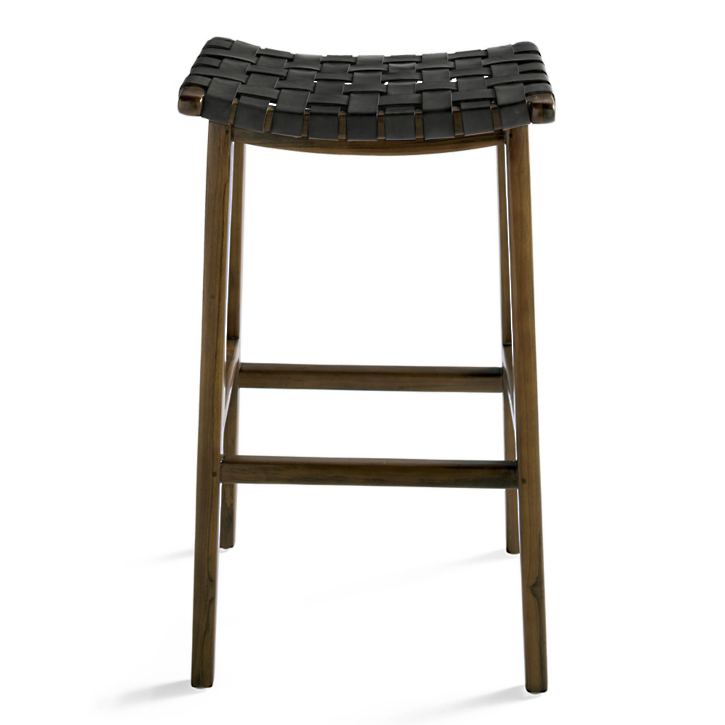 Aeterna Solid Wood Recamier Bar/Counter Stool