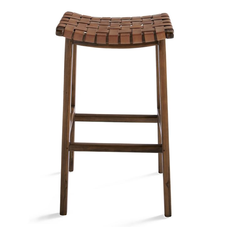 Aeterna Solid Wood Recamier Bar/Counter Stool