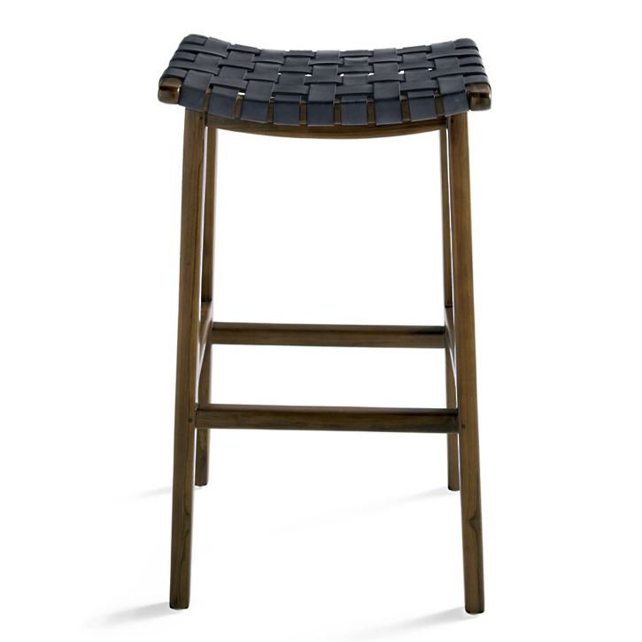 Aeterna Solid Wood Recamier Bar/Counter Stool