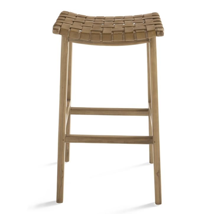 Aeterna Solid Wood Recamier Bar/Counter Stool