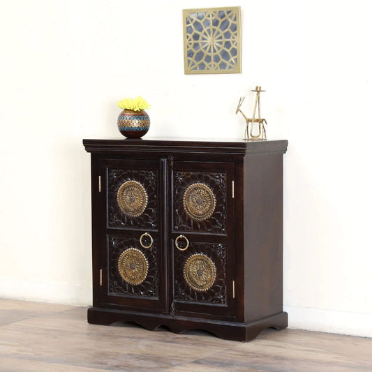 Small Antique Brass Decor Sideboard/Cabinet