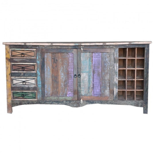 RUSTICA MULTICOLORED WOODEN SIDEBOARD