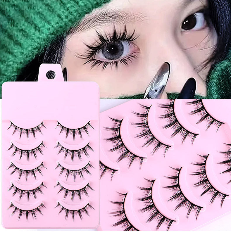 Sweet Solid Color Artificial Fiber False Eyelashes 1 Set