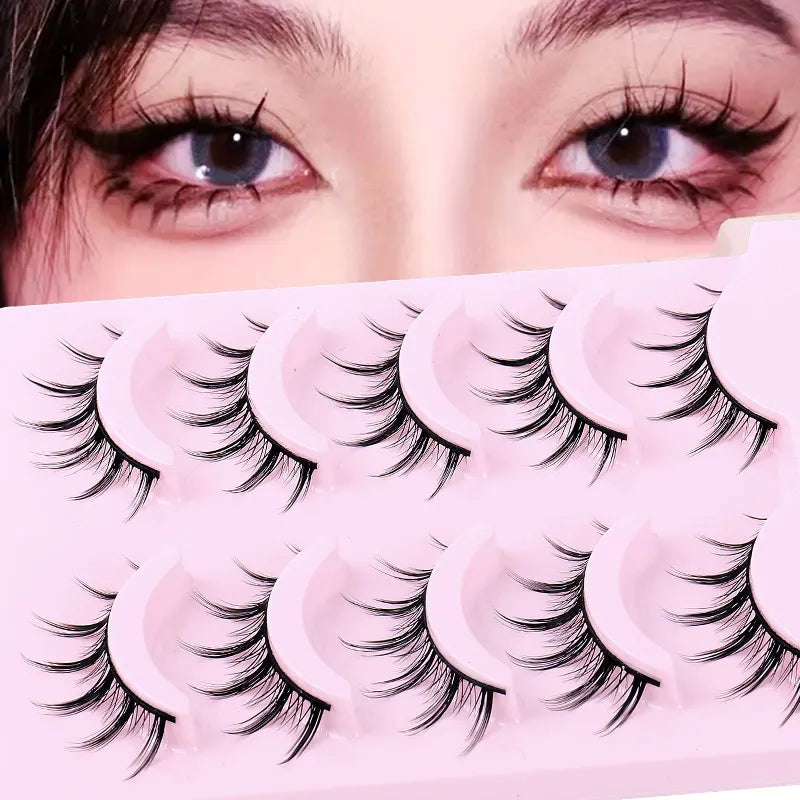 Sweet Solid Color Artificial Fiber False Eyelashes 1 Set