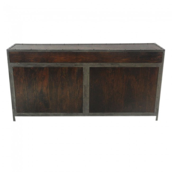 ANGLE METAL AND TIMBER SIDEBOARD