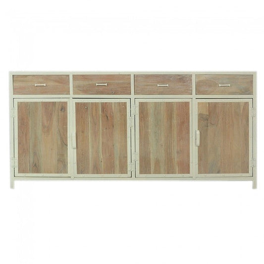 ANGLE METAL AND TIMBER SIDEBOARD XL-White wash-180-40-90