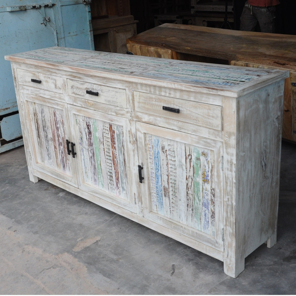 CORSO TIMBER SIDEBOARD-White wash-180-40-90