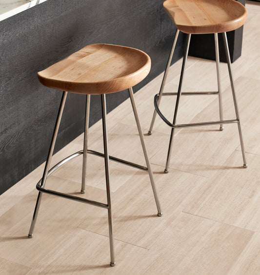 Angeles Counter Stool with Metal Legs