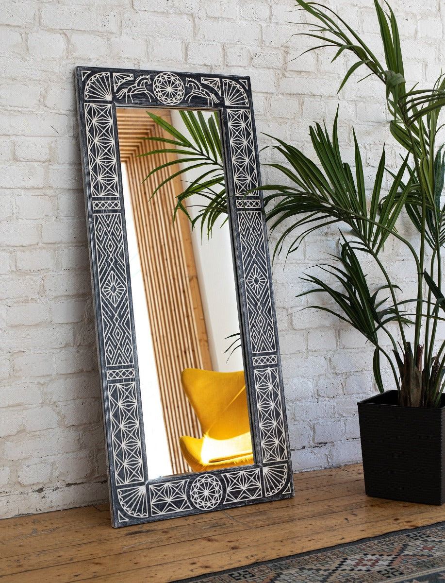 Ladoga Black Boho Mirror