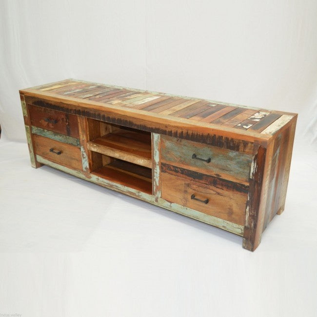 Nirvana Reclaimed Timber Wood TV Entertainment Unit/Stand 150cm