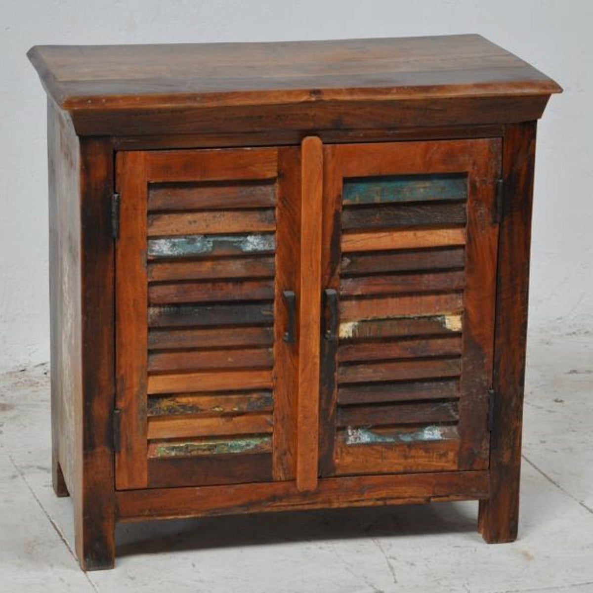 Wooden Sideboard, Kitchen Cabinet with Shutter Sliding Doors