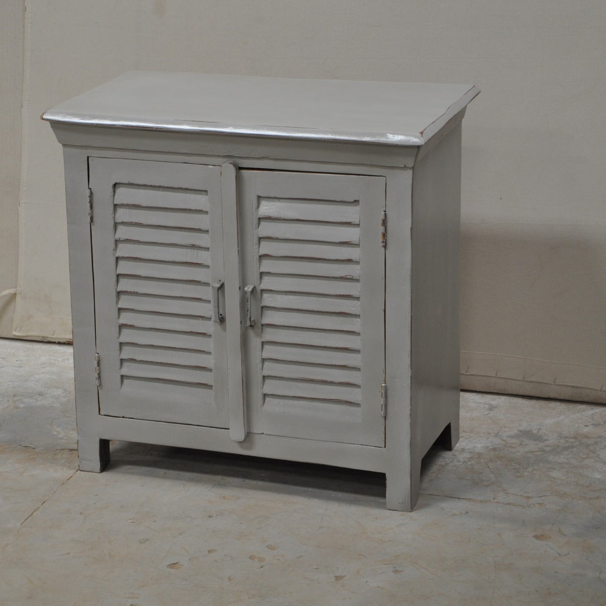 Wooden Sideboard, Kitchen Cabinet with Shutter Sliding Doors