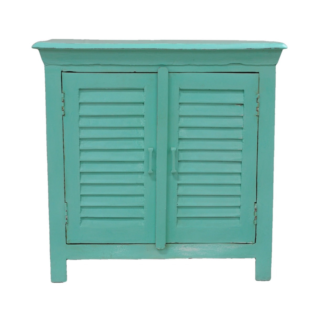 SHUTTER SIDEBOARD CABINET SMALL-Turquoise-80-40-75