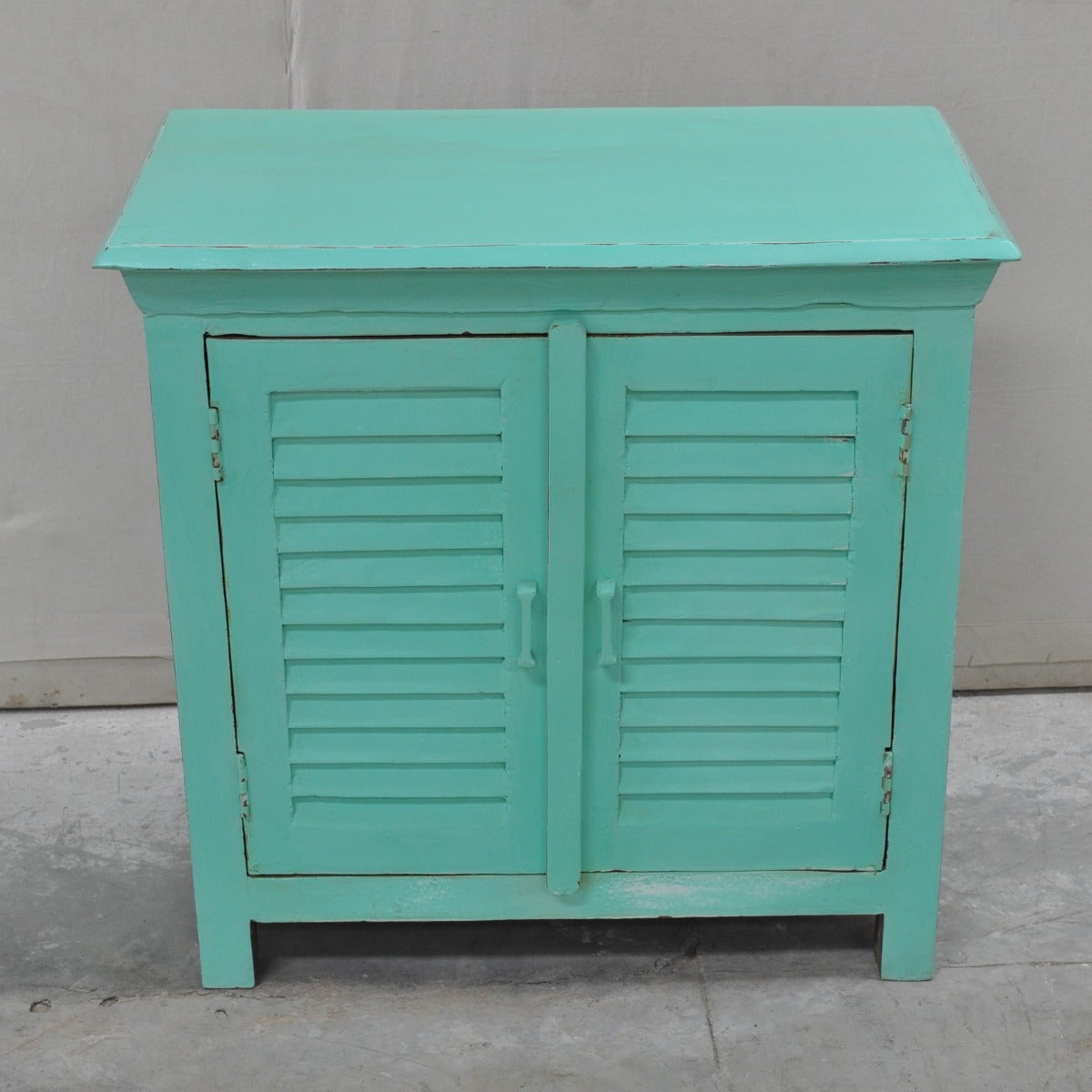 SHUTTER SIDEBOARD CABINET SMALL-Turquoise-80-40-75