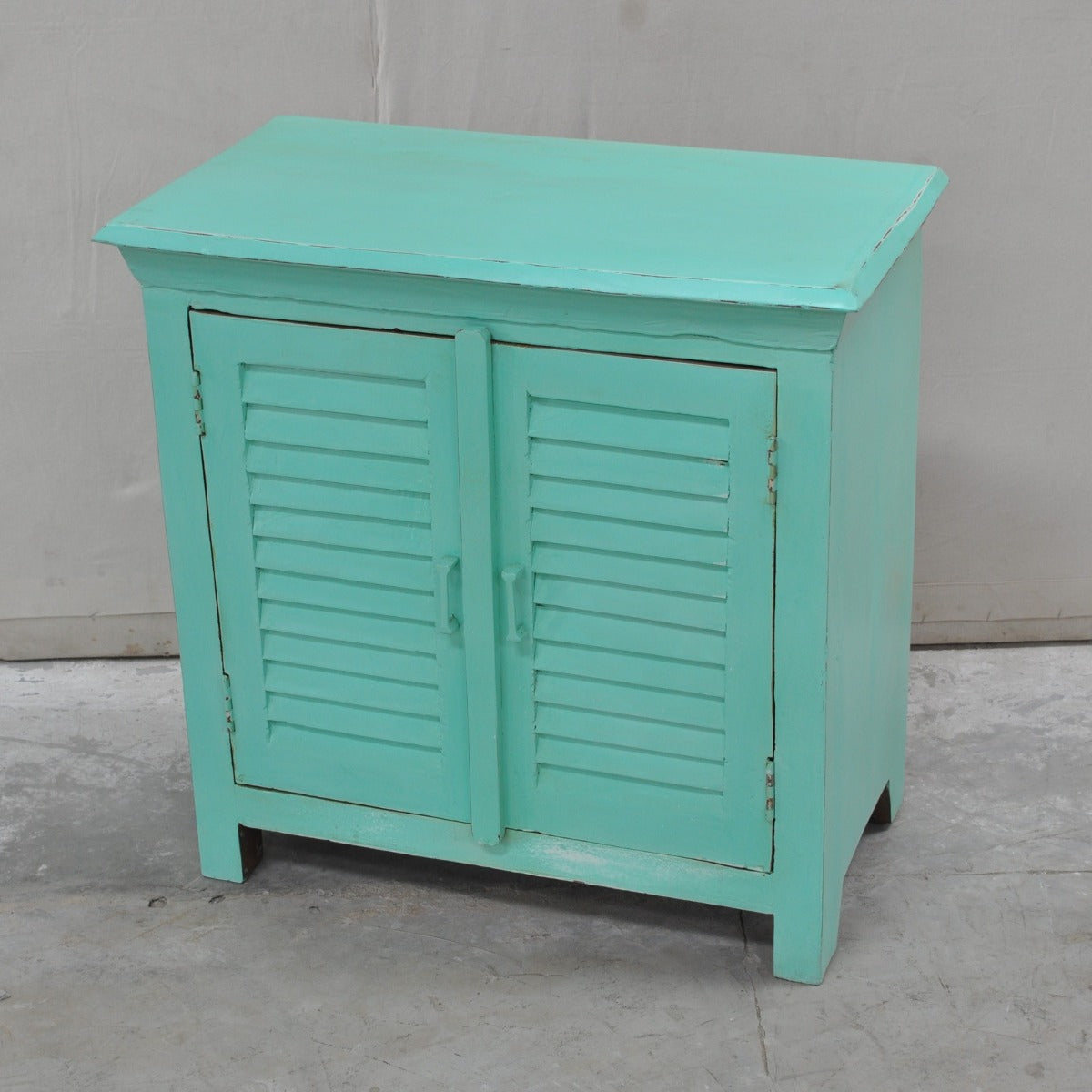 SHUTTER SIDEBOARD CABINET SMALL-Turquoise-80-40-75