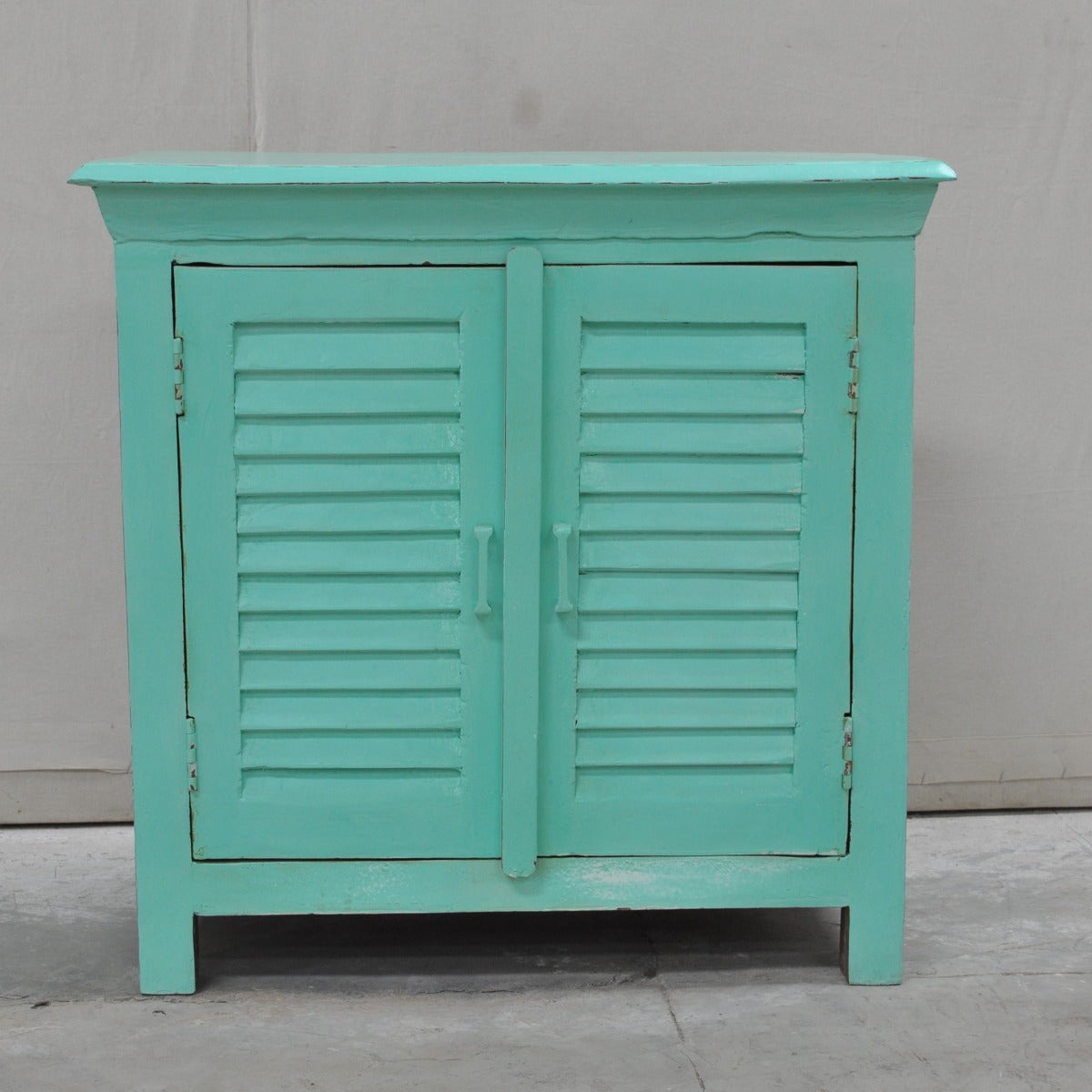 SHUTTER SIDEBOARD CABINET SMALL-Turquoise-80-40-75