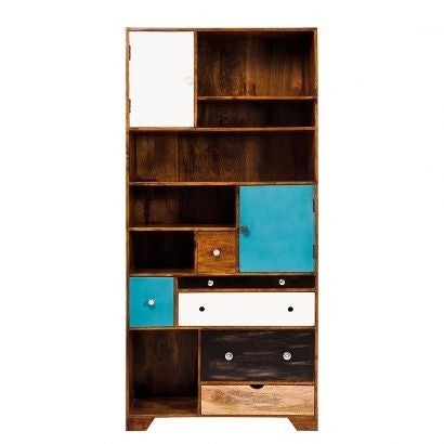 Vivid Solid Wood Contemporary Modern Bookshelf