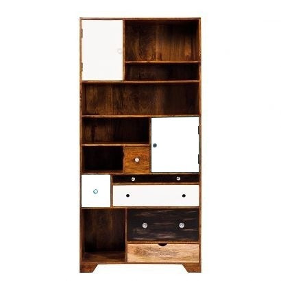 Vivid Solid Wood Contemporary Modern Bookshelf