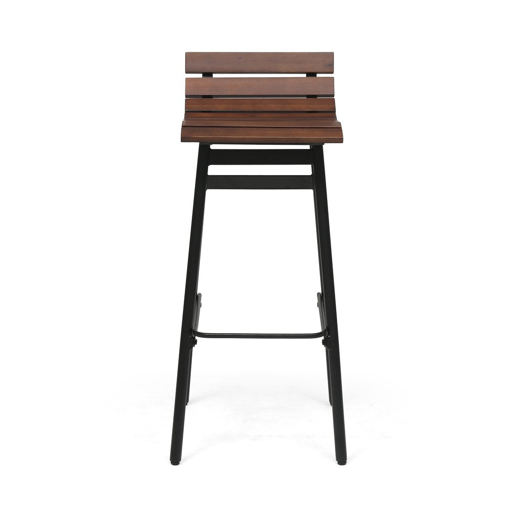 CLAVER 35" Industrial Wooden Barstool