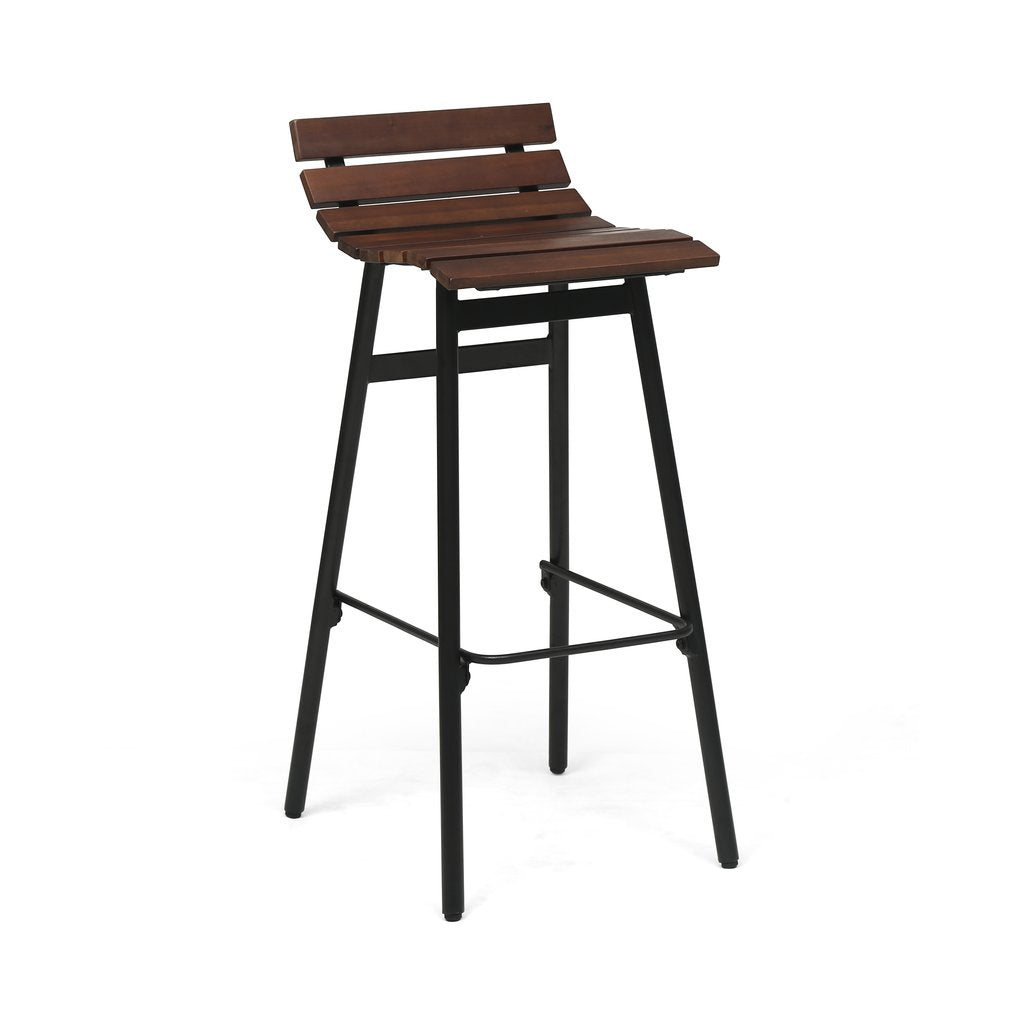 CLAVER 35" Industrial Wooden Barstool